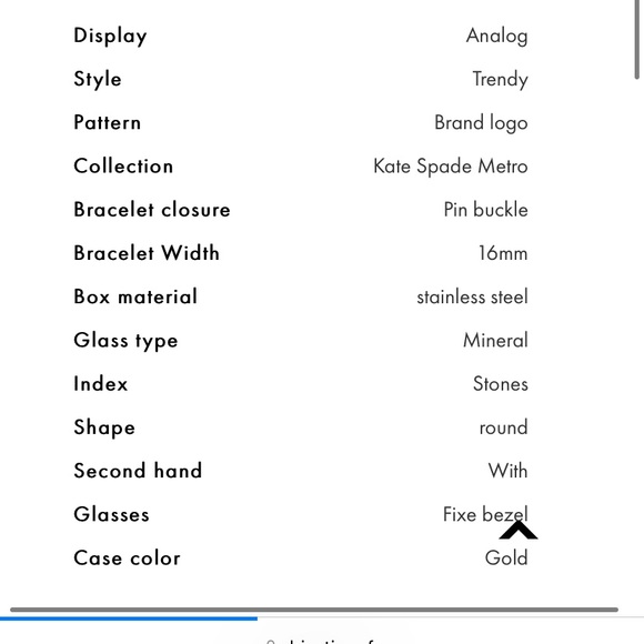 KATE SPADE Metro Steal the Scene Watch LEATHER STRAP Brand NEW IN BOX - Picture 3 of 7